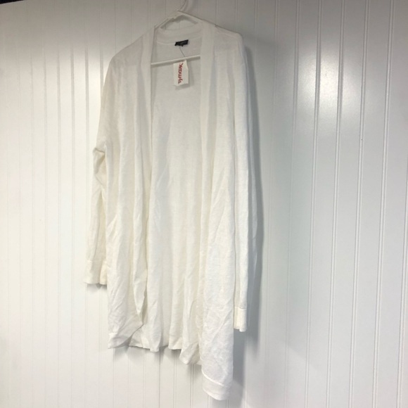 Talbots Women's White Cardigan Sweater Open Front Lightweight XL Petite NWT - Picture 2 of 5